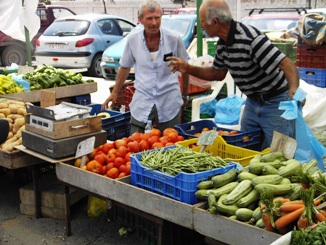 Wochenmarkt bei Zefiros, Rhodos