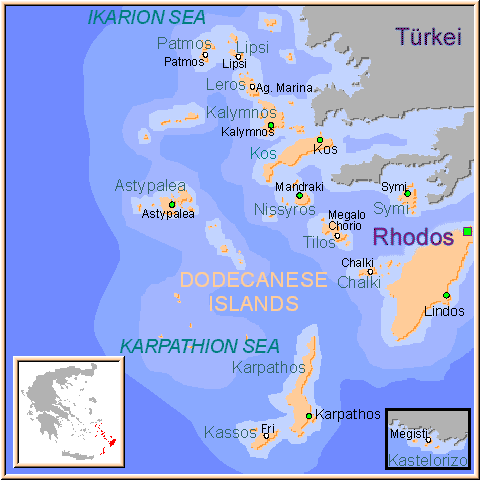 Karte Dodekanes